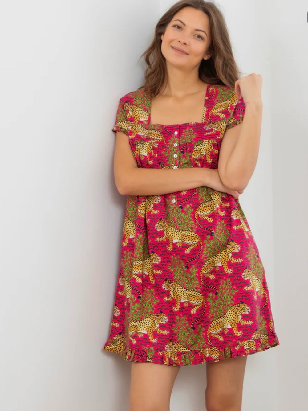Printfresh Sleep Shirt in Tiger Queen Nightgown Size L - Picture 3 of 9